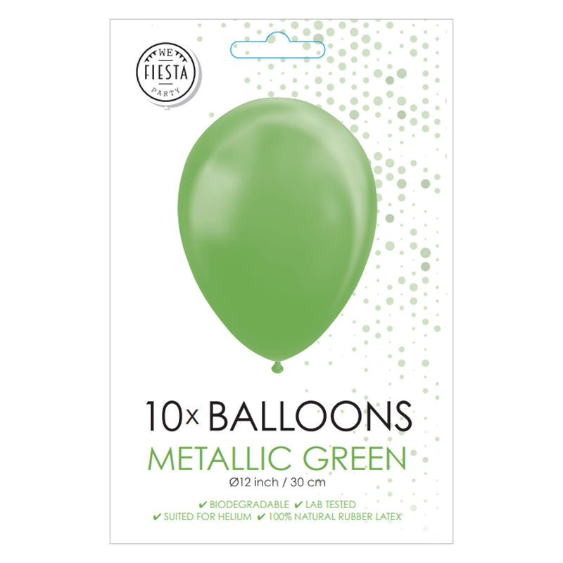 Afbeelding laden in galerijviewer, Globos ballonnen metallic green 30cm, 10st.
