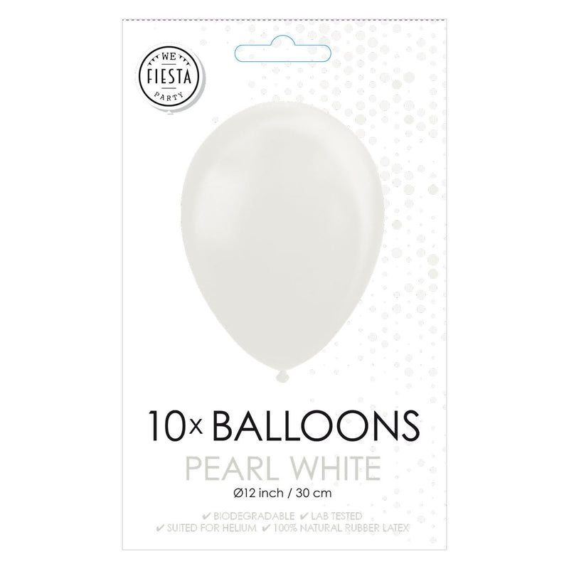 Afbeelding laden in galerijviewer, Globos ballonnen pearl wit 30cm, 10st.
