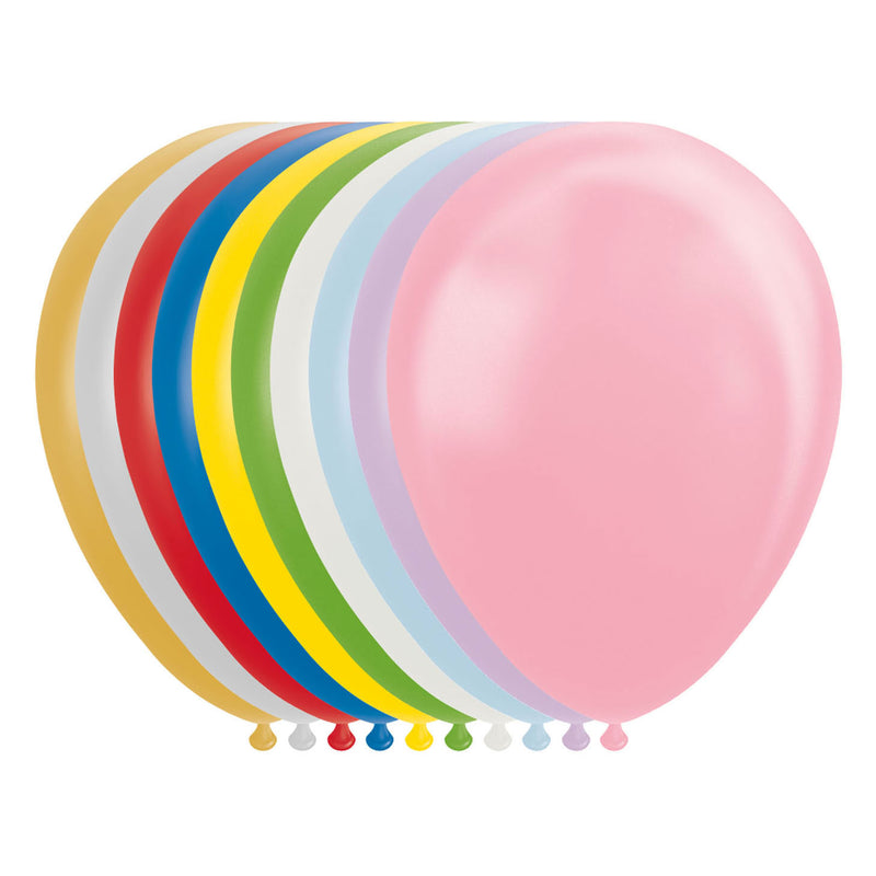 Afbeelding laden in galerijviewer, Globos ballonnen metallic pearl mix kleuren 30cm, 10st.
