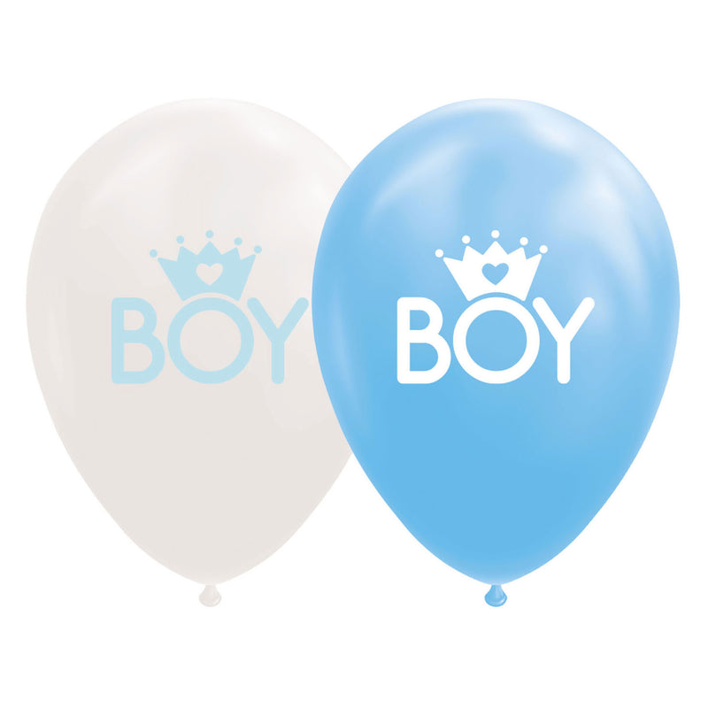 Afbeelding laden in galerijviewer, Globos ballonnen zoon baby blauw wit 30cm, 8st.
