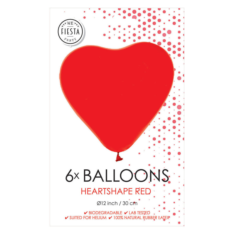 Afbeelding laden in galerijviewer, Globos ballonnen hart ballonnen rood 30cm, 6st.
