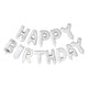Globos folieballon tekst happy birthday zilver