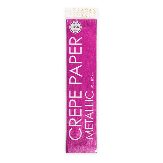 Globos metallic crepepapier roze, 50x150cm