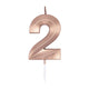 Globos taartkaars 6cmmetallic rose goud no. 2