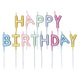 Globos taartkaarsen set happy birthday pastel kleuren