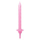 Globos taartkaarsen met houders licht roze - 12st.