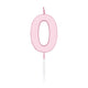 Globos taartkaars 4,5cm pastel roze no. 0