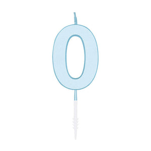 Globos taartkaars 4,5cm pastel blauw no. 0