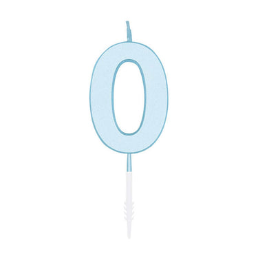 Globos taartkaars 4,5cm pastel blauw no. 0