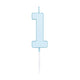 Globos taartkaars 4,5cm pastel blauw no. 1