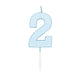 Globos taartkaars 4,5cm pastel blauw no. 2