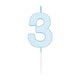 Globos taartkaars 4,5cm pastel blauw no. 3