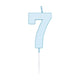 Globos taartkaars 4,5cm pastel blauw no. 7