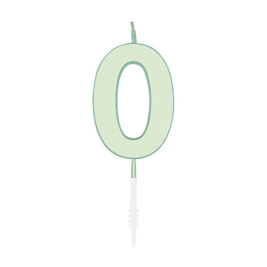 Globos taartkaars 4,5cm pastel mint no. 0