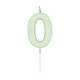 Globos taartkaars 4,5cm pastel mint no. 0