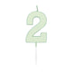 Globos taartkaars 4,5cm pastel mint no. 2