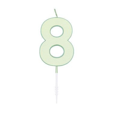 Globos taartkaars 4,5cm pastel mint no. 8