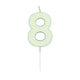 Globos taartkaars 4,5cm pastel mint no. 8