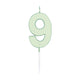 Globos taartkaars 4,5cm pastel mint no. 9