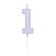 Globos taartkaars 4,5cm pastel lila no. 1