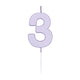 Globos taartkaars 4,5cm pastel lila no. 3