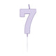 Globos taartkaars 4,5cm pastel lila no. 7