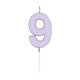 Globos taartkaars 4,5cm pastel lila no. 9