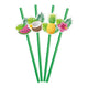 Globos papieren rietjes fruit aloha - 6st.