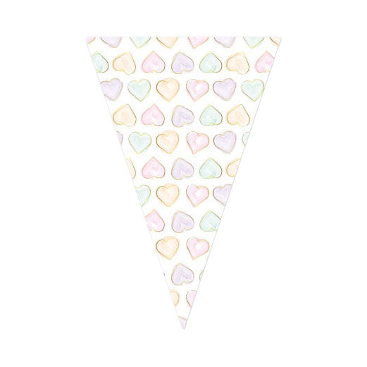 Afbeelding laden in galerijviewer, Globos vlaggenlijn van papier watercolors hearts - 6m
