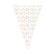 Globos vlaggenlijn van papier watercolors hearts - 6m