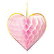 Globos honeycomb harten 23cm watercolors hearts - 4st.