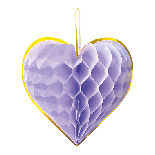 Globos honeycomb harten 23cm watercolors hearts - 4st.
