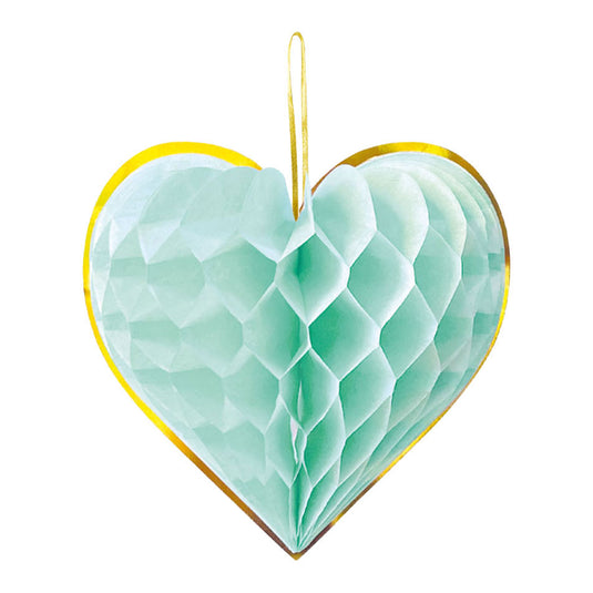 Globos honeycomb harten 23cm watercolors hearts - 4st.