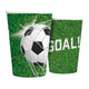 Globos papieren bekers 210ml voetbal - 8st.