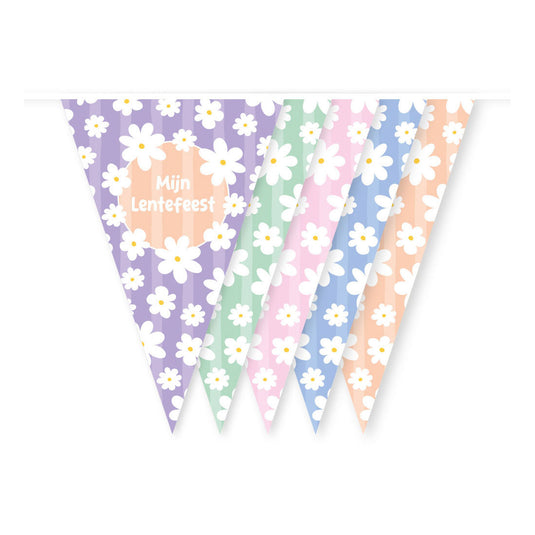 Globos vlaggenlijn madeliefjes mijn lentefeest - 10m