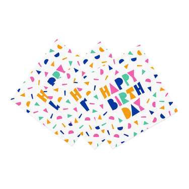 Globos papieren servetten 33x33cm happy birthday - 20st.