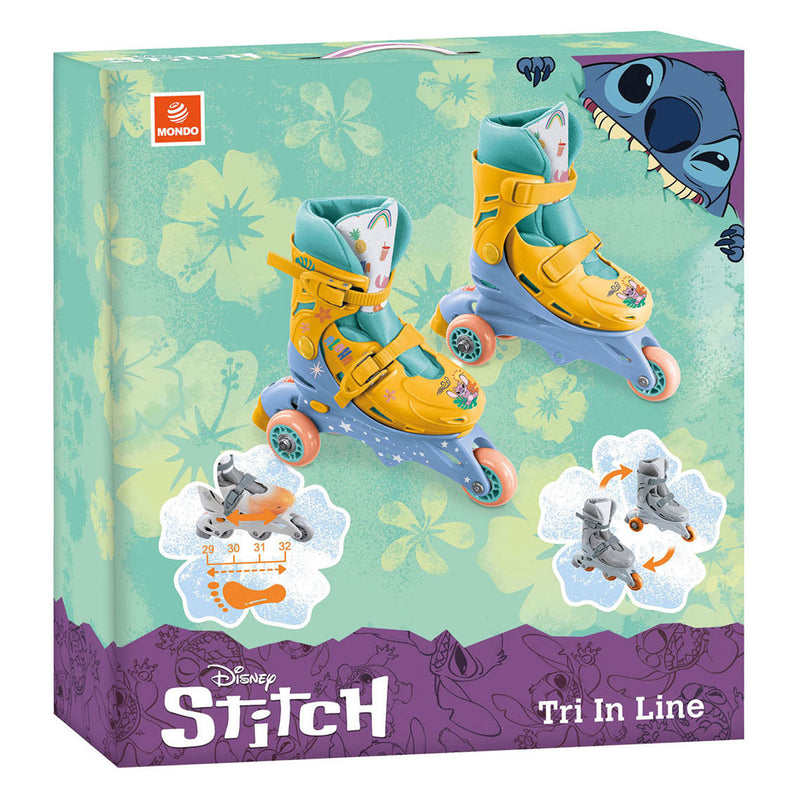 Afbeelding laden in galerijviewer, Mondo rolschaatsen 3 wielen stitch - maat 29-32cm
