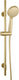 Wenko doucheset young line in mat goud met rvs douchestang 66cm, douchekophouder, douchekop ø10cm met 3 standen en doucheslang 150cm