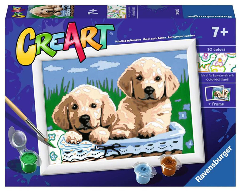 Afbeelding laden in galerijviewer, Ravensburger creart schilderen op nummer - schattige puppies
