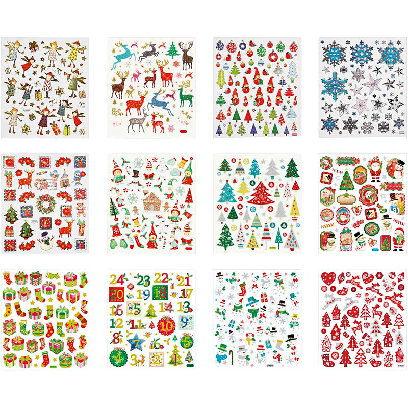 Afbeelding laden in galerijviewer, Https: www.cchobby.nl stickerboek-kerstmis-vel-15x16-5-cm-2x12-vel-1-doos
