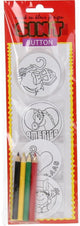 Sinterklaas button maken 6 cm doorsnee inclusief kleurpotloodjes