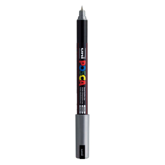 Uni posca marker pc-1mr zilver - extra fine 0,7mm