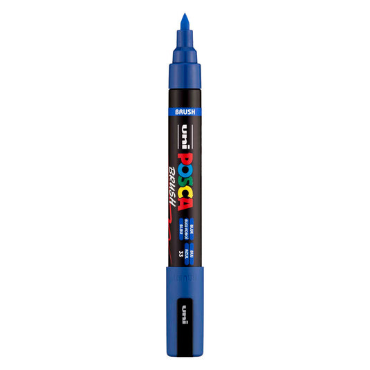 Uni posca brushmarker pc5br donkerblauw - brushpunt 1-4 mm