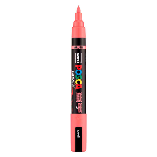Uni posca brushmarker pc5br koraalroze - brushpunt 1-4 mm