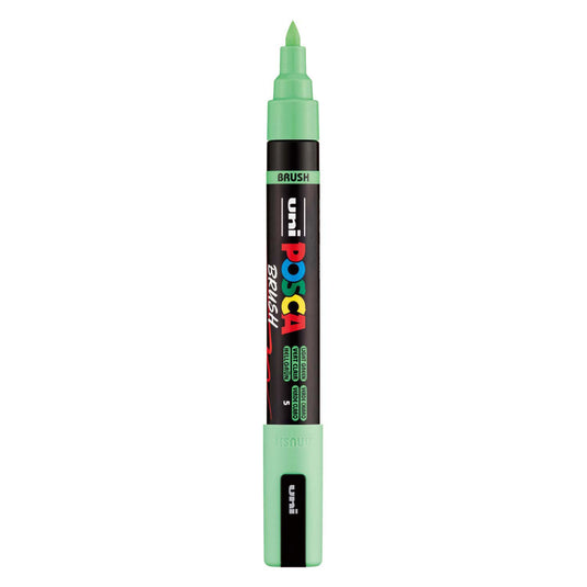 Uni posca brushmarker pc5br lichtgroen - brushpunt 1-4 mm