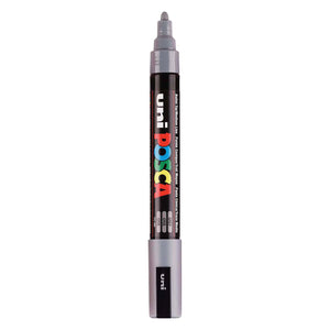 Uni posca verfmarker pc5m grijs - conische punt 2,5 mm