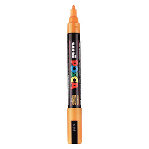 Uni posca verfmarker pc5m oranje - conische punt 2,5 mm