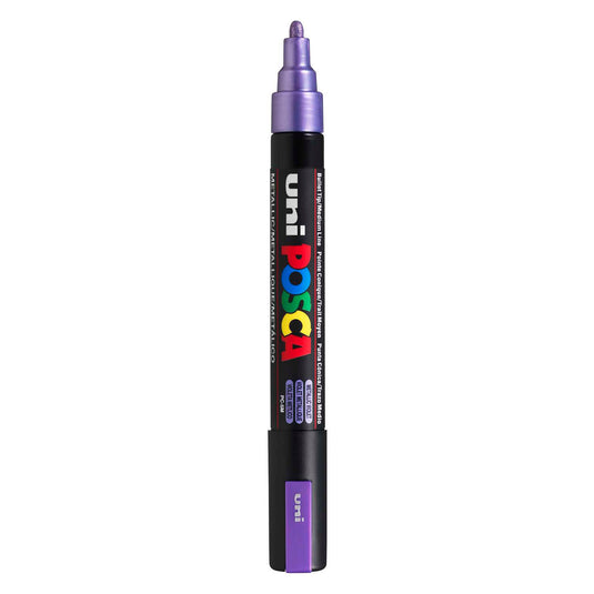 Uni posca verfmarker pc5m metallic paars - conische punt 2,5 mm
