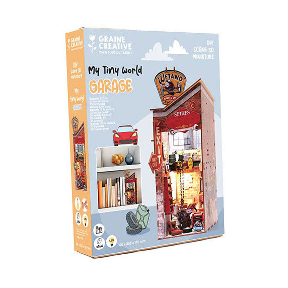 Afbeelding laden in galerijviewer, Graine creative graine 3d scene garage book nook modelbouwpakket
