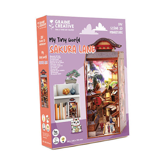 Graine creative graine 3d scene sakura lane book nook modelbouwpakket
